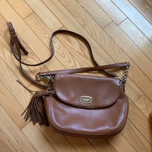 Michael Kore crossbody with gold hardware